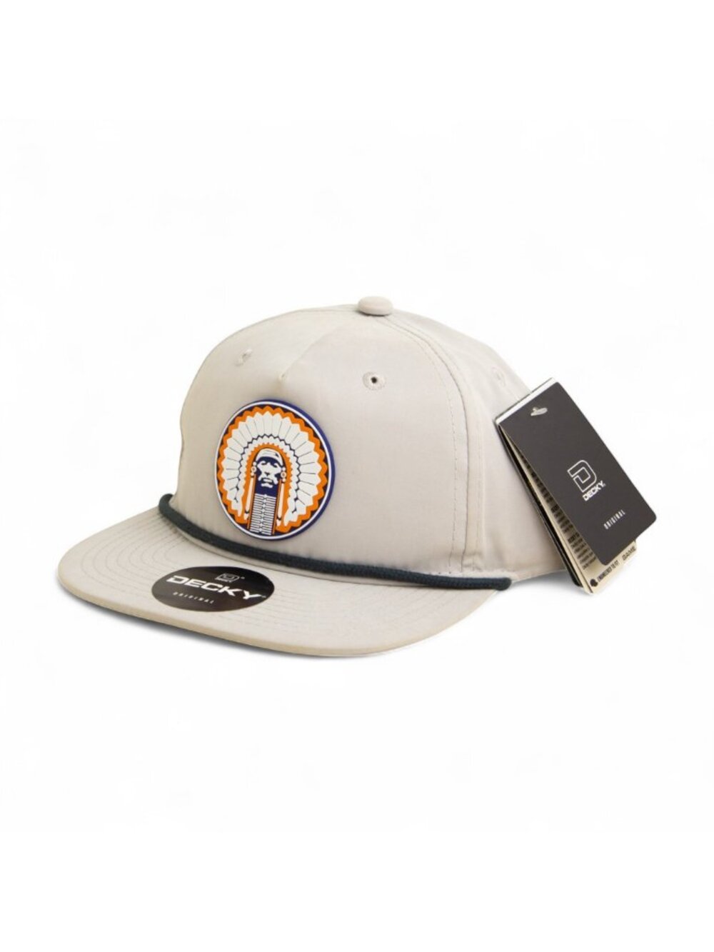 Illinois Fighting Illini Chief Illiniwek 3D Classic Rope Hat- Grey/ Charcoal